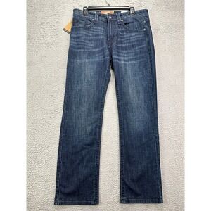 T.K. Axel Jeans Mens 32X32 Second‎ To None Blue Distressed Slim Boot Stretch NEW